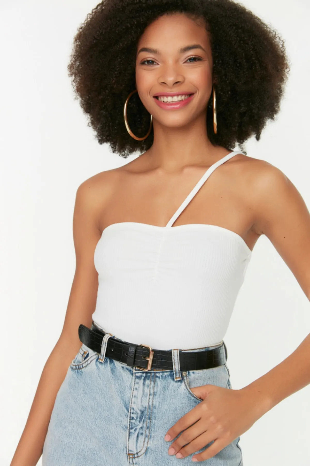 Trendyol Collection  Schwarz-brauner Damengürtel mit Schnalle im 2er-Pack TWOAW21KE0125