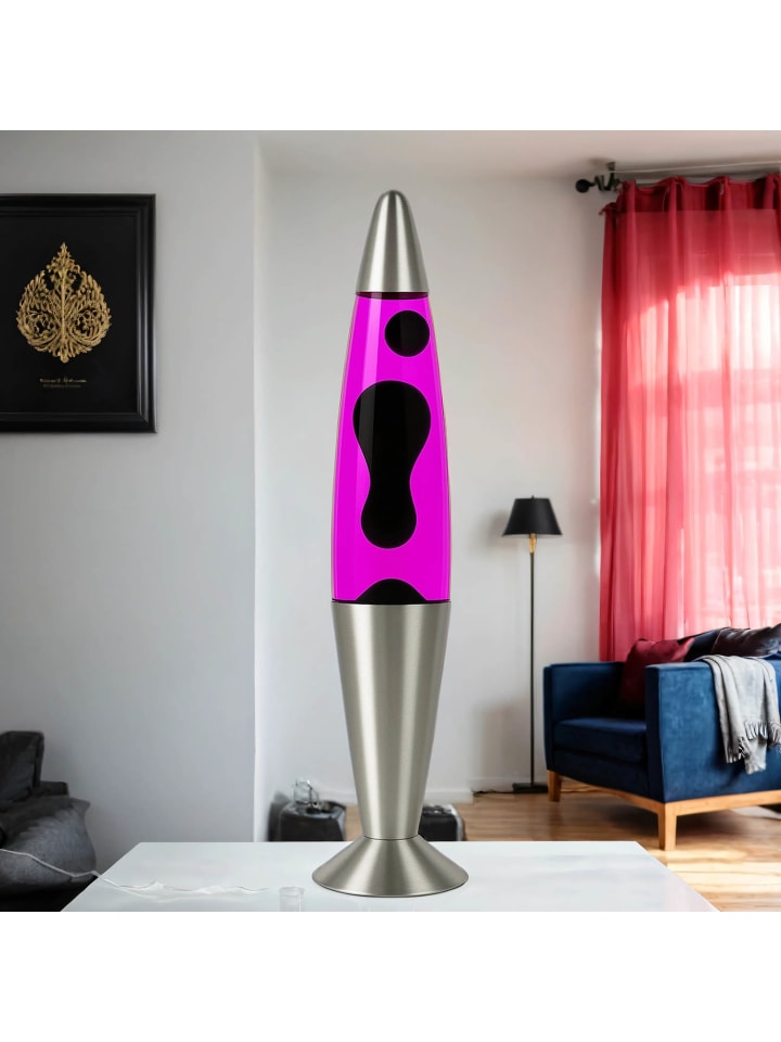 Licht-Erlebnisse Lavalampe EEK G in Silber Pink Schwarz günstig kaufen onesize