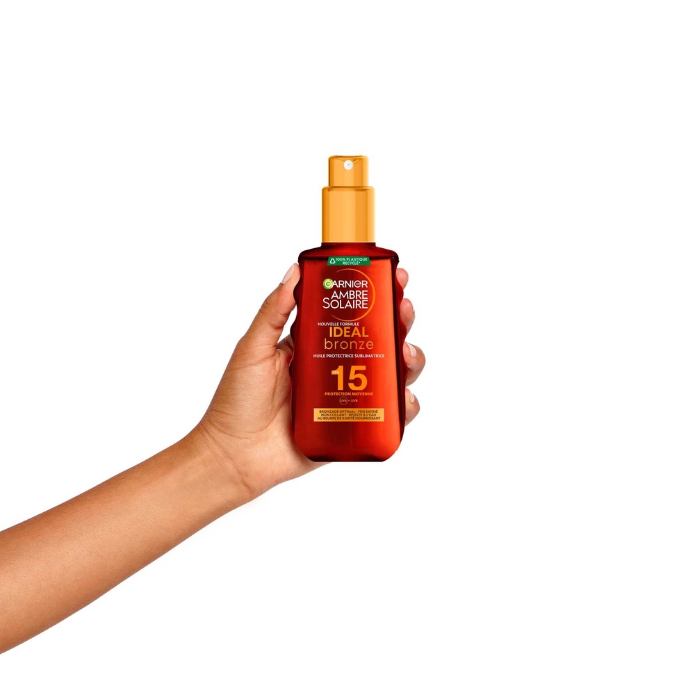 garnier Ambre Solaire Ideal Bronze Huile protectrice sublimatrice Huile protectrice sublimatrice de bronzage FPS15