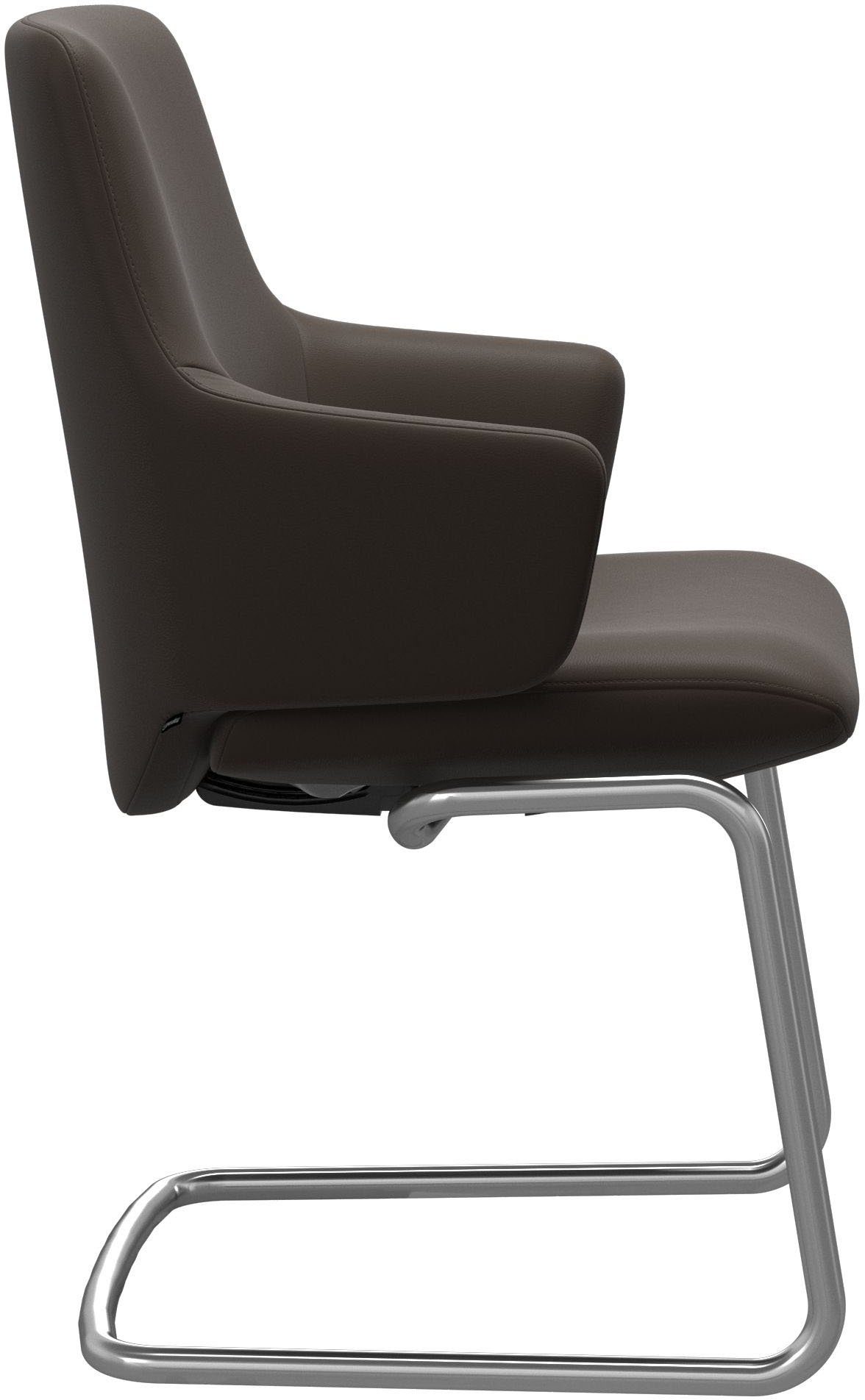 Stressless® Polsterstuhl Laurel, Low Back mit Armlehne, Größe L, mit Beinen aus Stahl in Chrom matt