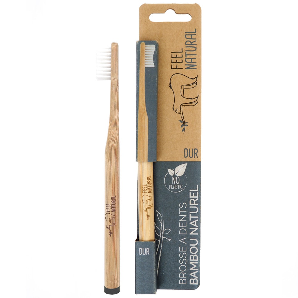 feel natural Brosse à dents en Bambou - DUR Brosse à dents