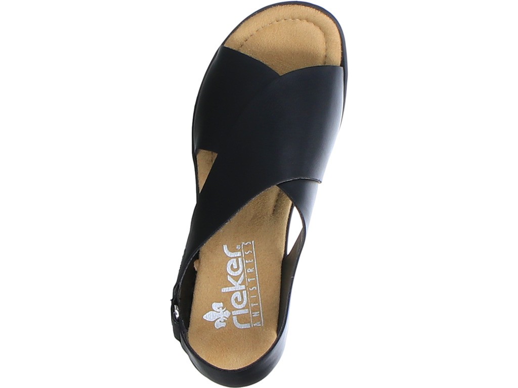 RIEKER Klassische Sandalen schwarz