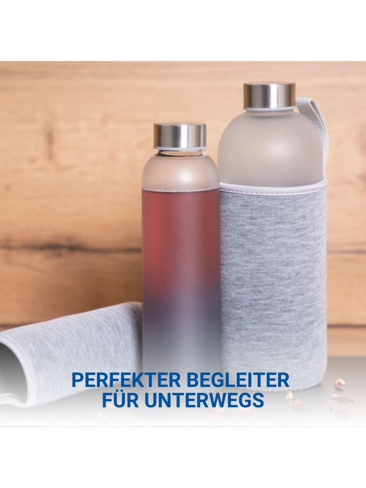 elasto Glasflasche mit Hülle 