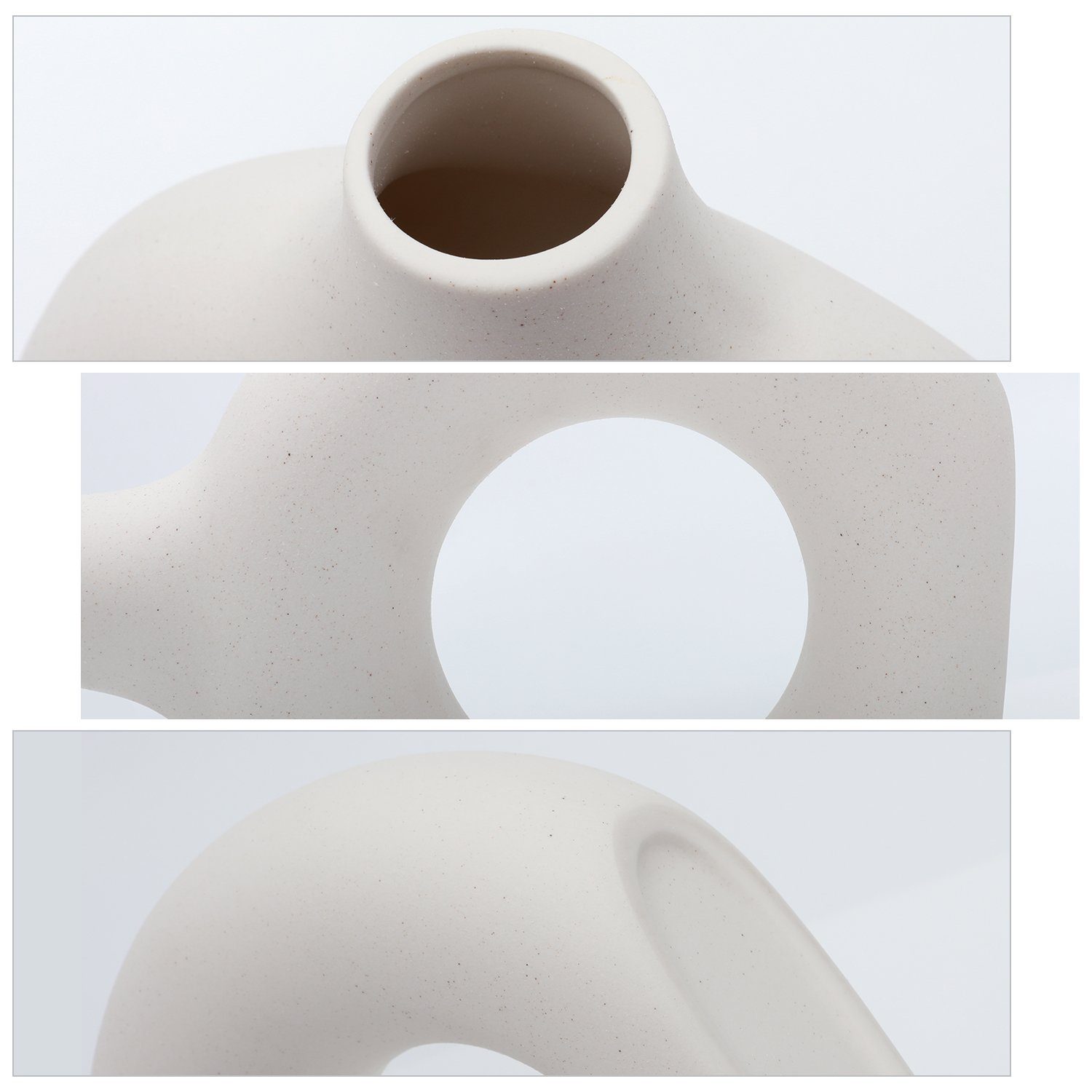 Vicbuy Dekovase (2 St), Keramik Vase, Vasen matt, Pampasgras-Vase, L+M