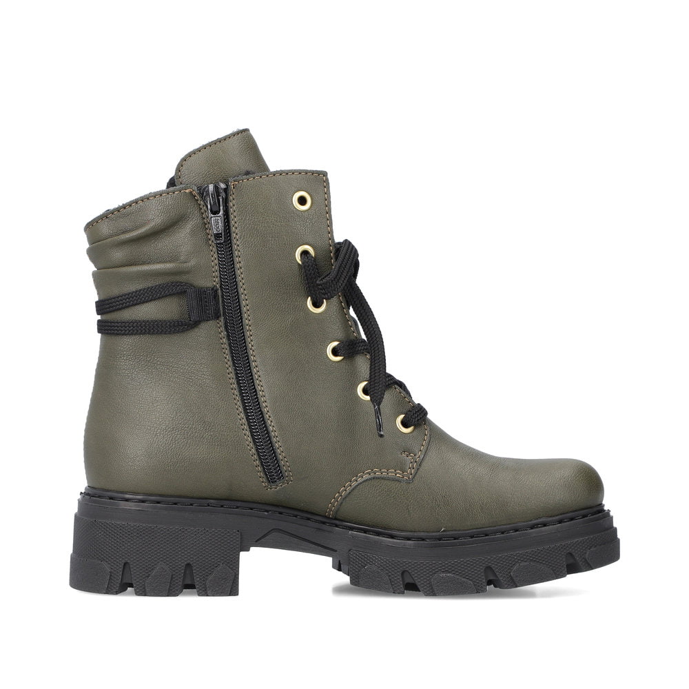 Rieker Damen Biker Boots khakigrün