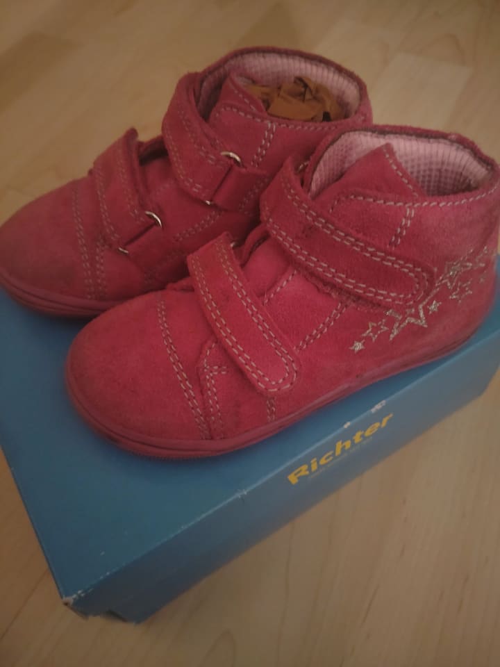 Richter Shoes Leder-Sneakers in Pink/ Silber günstig kaufen 22