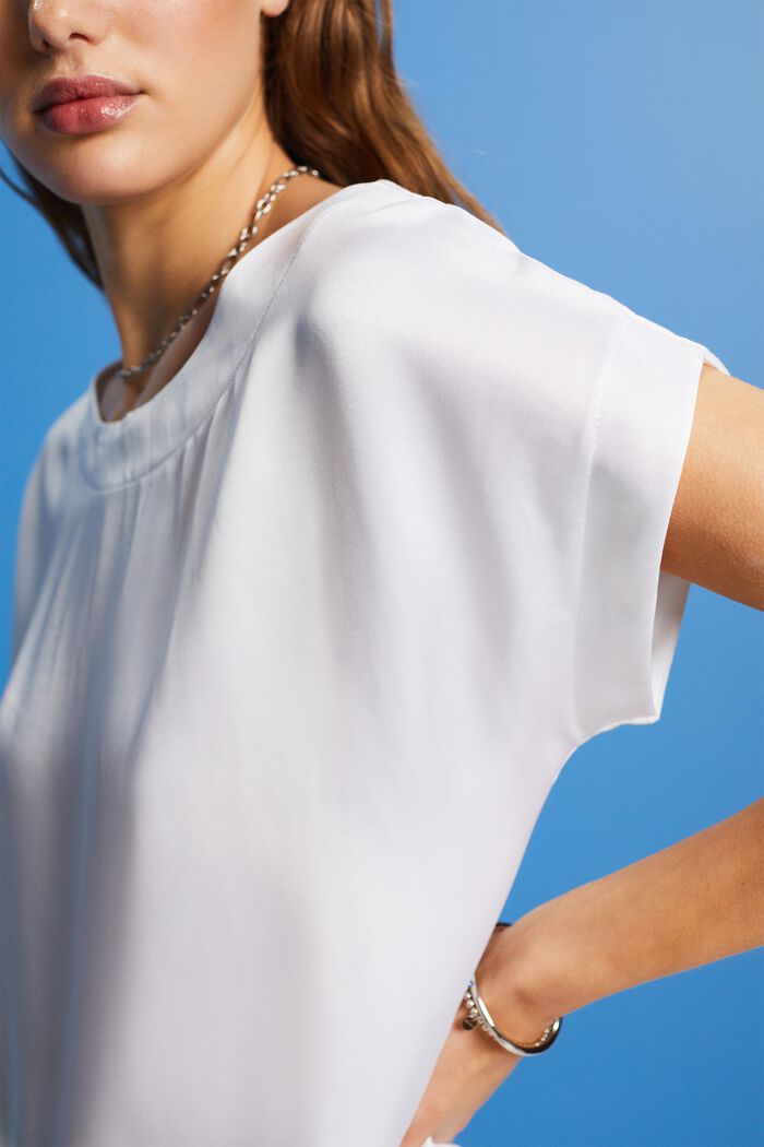 T-Shirt aus Materialmix, LENZING™ ECOVERO™