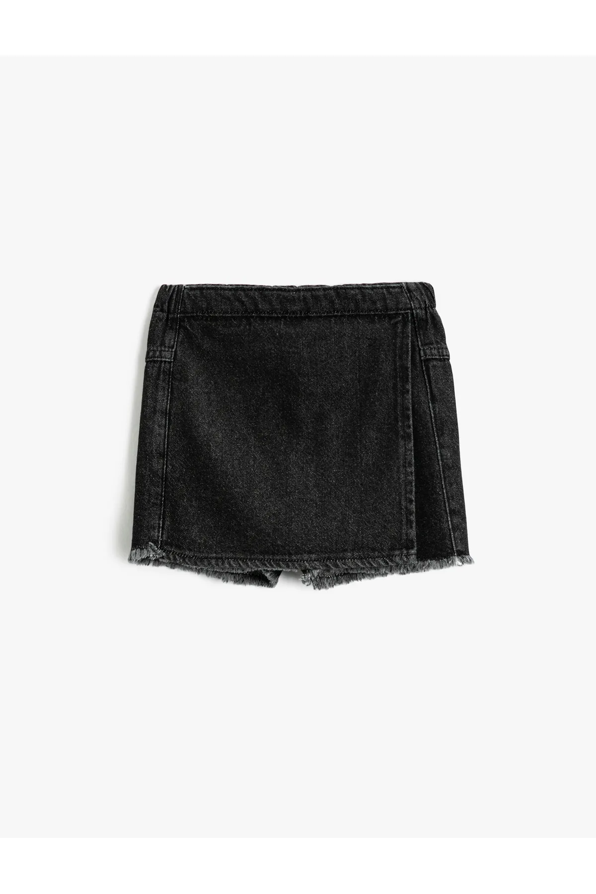 Koton  Denim-Shorts-Rock, zweireihig, mit Tasche, verstellbare elastische Taille