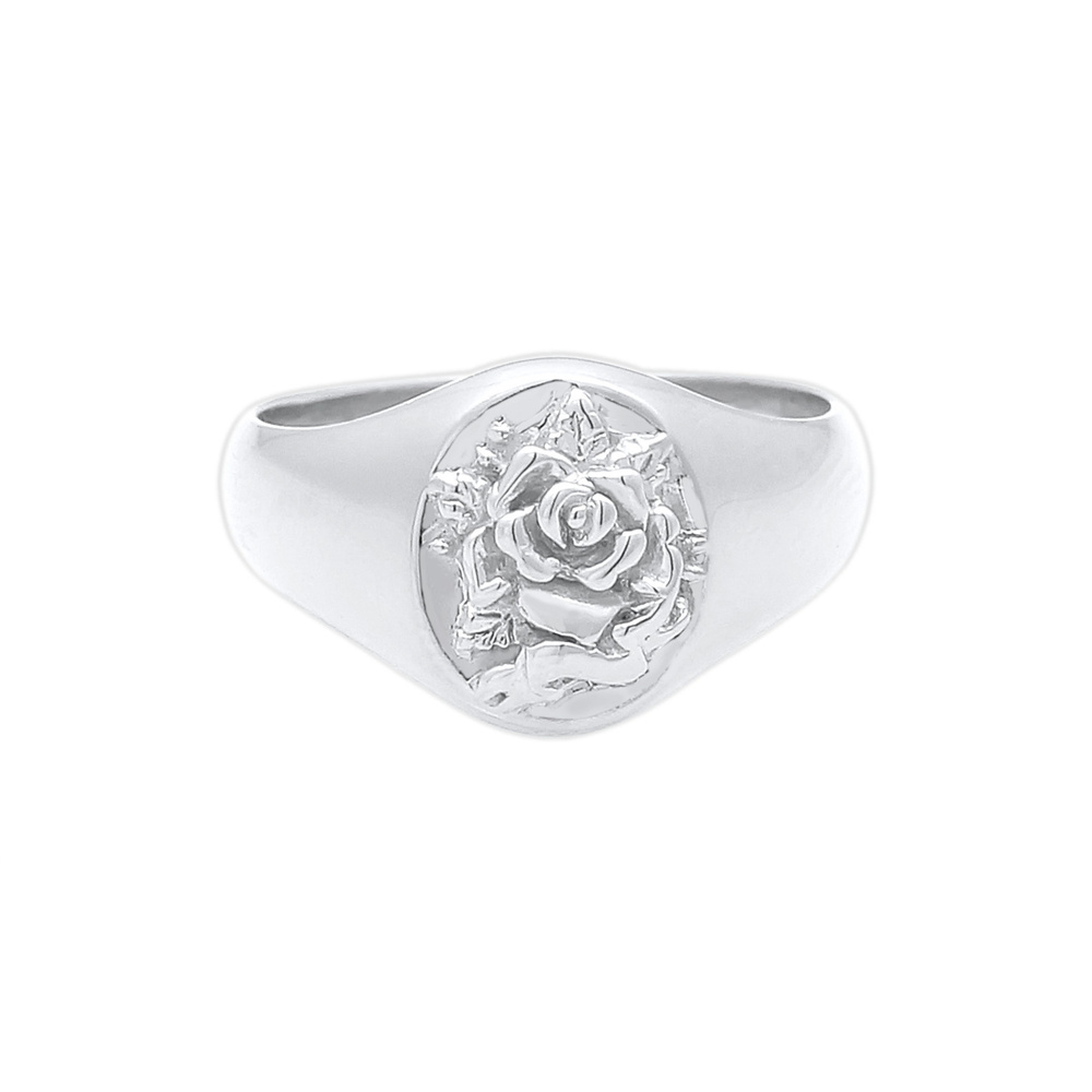Elli Elli Bague Femme Chevalière Rose - (925/1000) Argent Bague