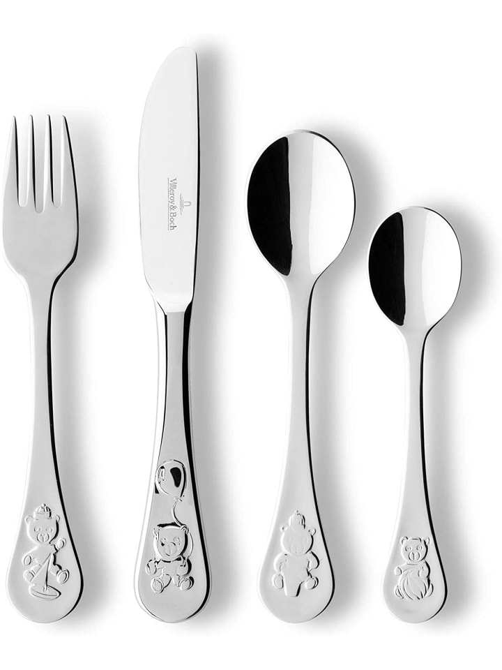 Villeroy & Boch 4 er-Set Piemont Kinderbesteck in Silber günstig kaufen onesize