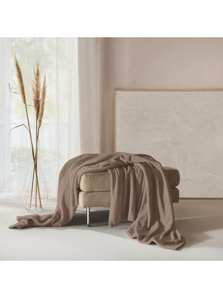 Erwin Müller Wohndecke Salerno in taupe günstig kaufen 130 x 170 cm