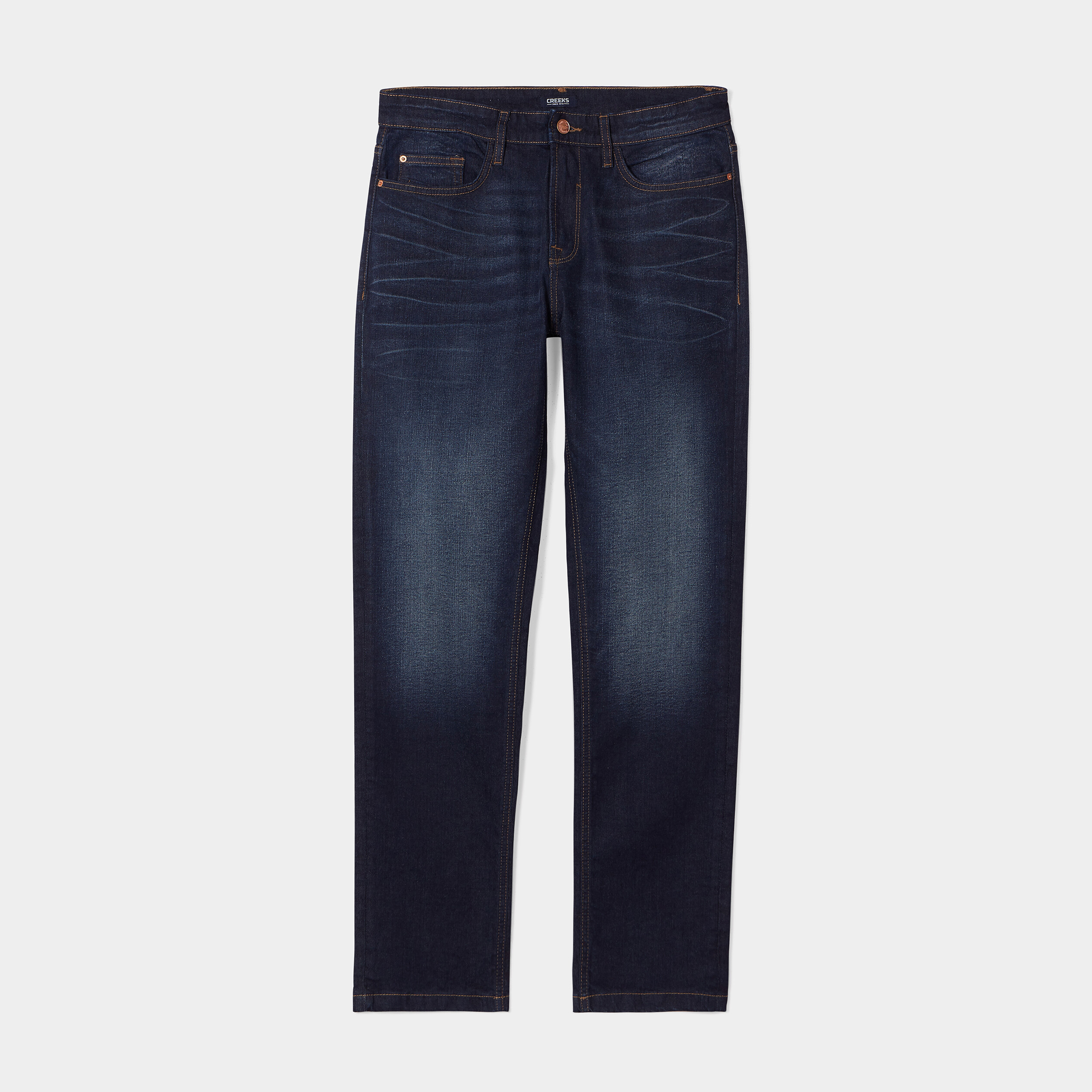 Jeans regular stretch 5 poches Creeks denim brut homme | La Halle