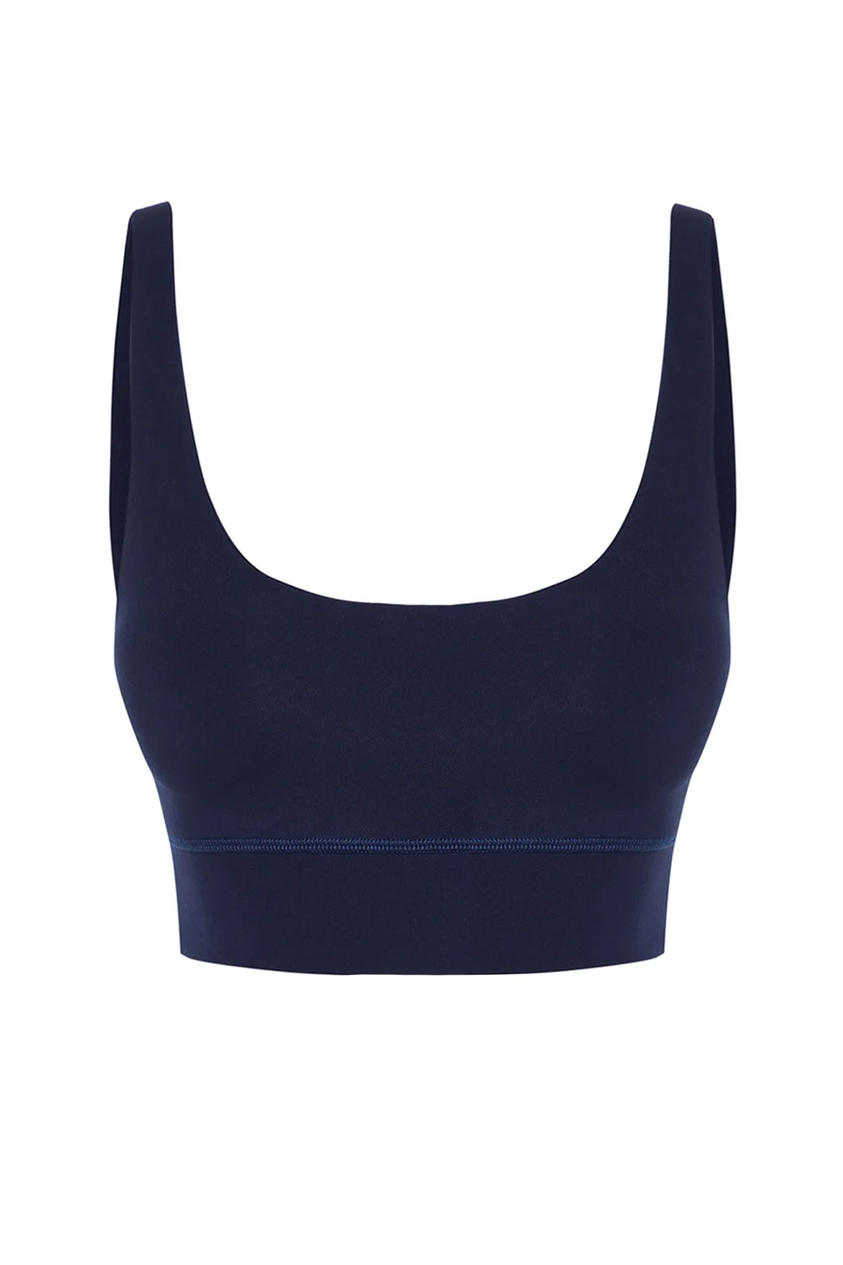 Trendyol Collection  Marineblauer, gebürsteter, weicher Stoff unterstützter/formender, bedruckter gestrickter Sport-BH THMSS24SS00008