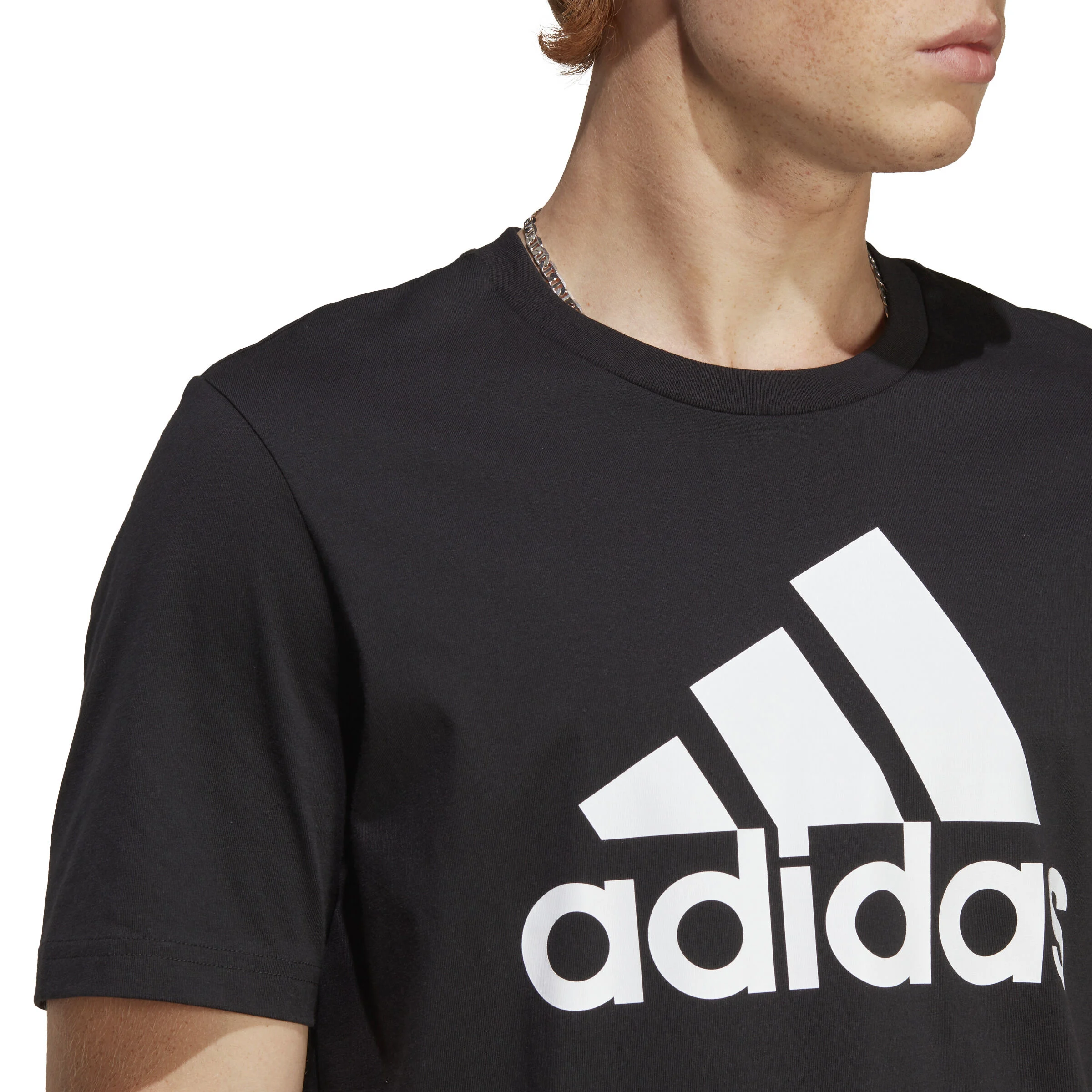 Essentials Single Jersey Big Logo T-Shirt Herren - Schwarz, Weiß