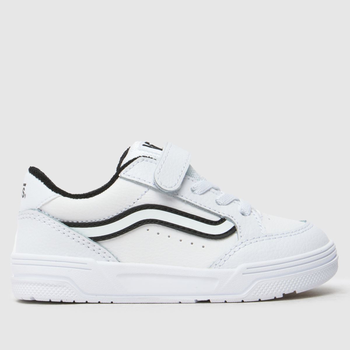 Vans vita och svarta Hylane v småbarnsskor
