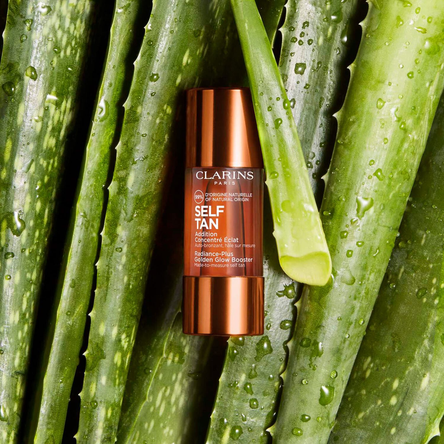 Clarins Self Tan Addition Concentré Eclat Auto-Bronzant Visage, Hâle sur mesure