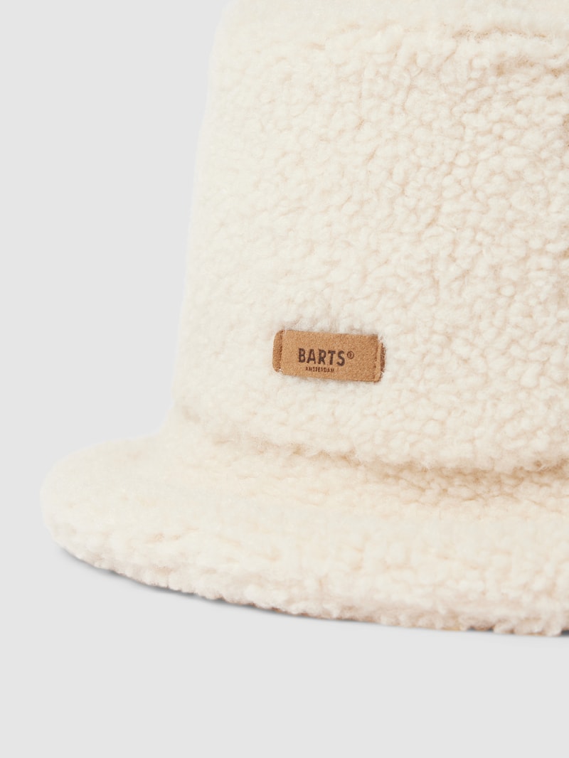 Bucket Hat mit Teddyfell in offwhite