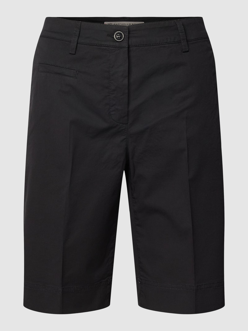 Chino-Shorts mit Bügelfalten Modell 'Marilyn' in schwarz