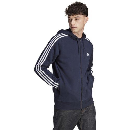 HERREN KAPUZENSWEAT ESSENTIALS FRENCH TERRY 3-STREIFEN