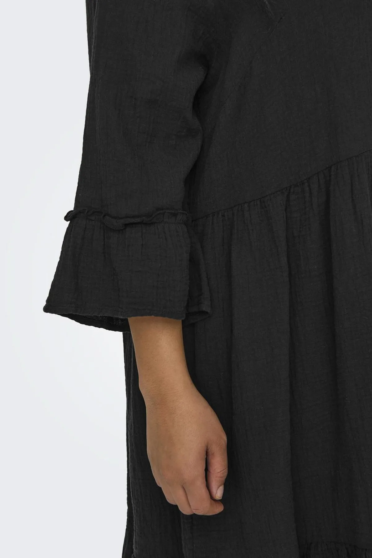 Only Carmakoma  Kleid mit Schößchen Normal geschnitten Splitneck Curve Kurzes Kleid
