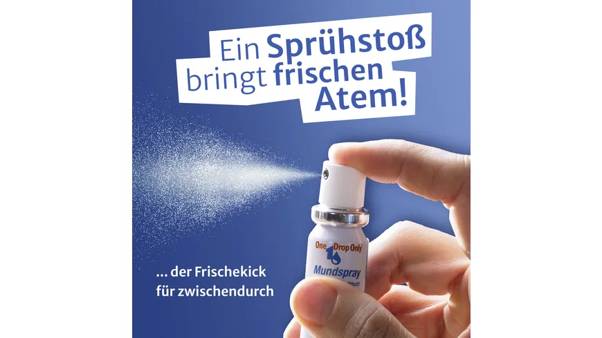 One Drop Only antibakterielles Mundspray mit natürlichen Inhaltsstoffen 15 ml