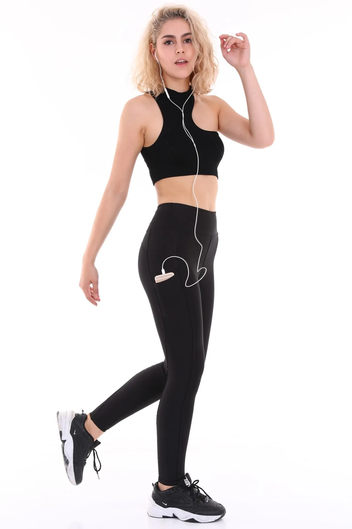 Alışveriş Sokağı  Sport-Leggings - Schwarz - Mittlerer Bund