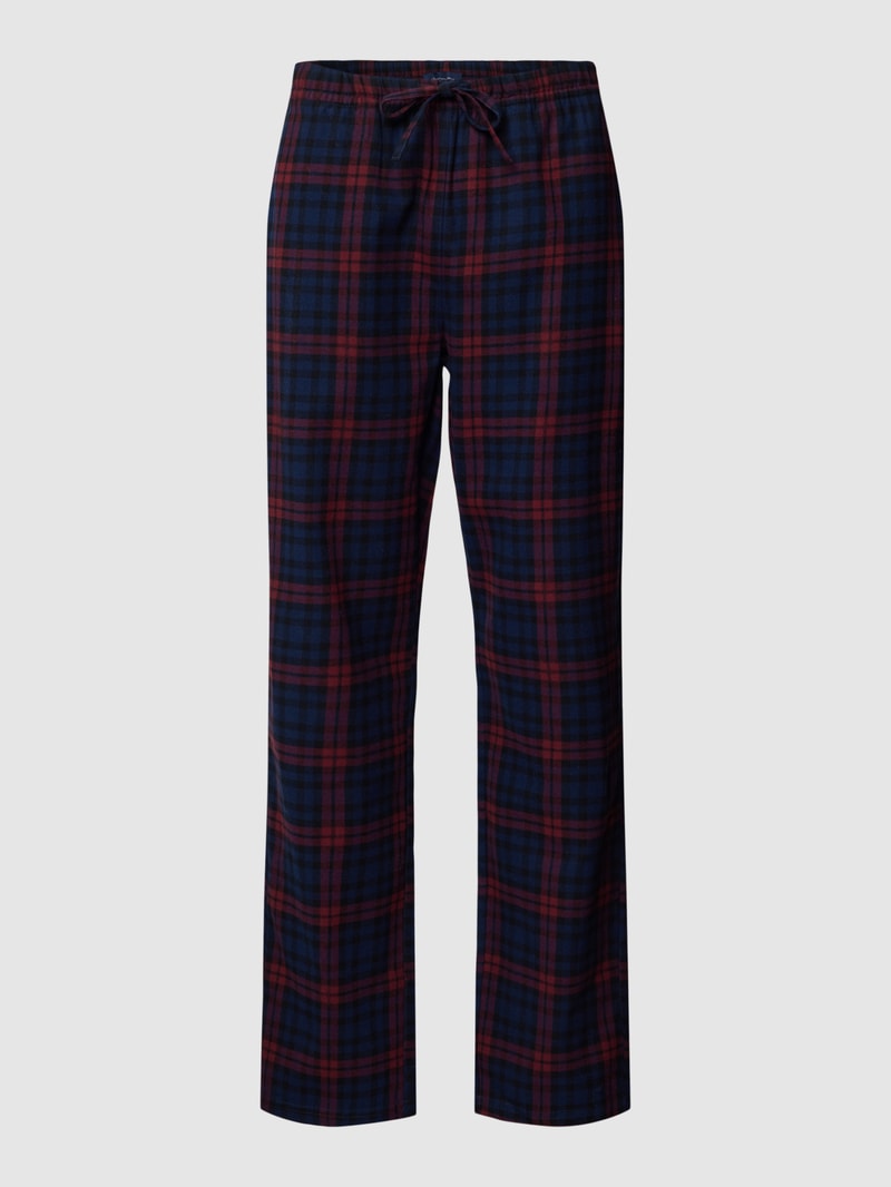 Pyjama-Hose mit elastischem Bund in bordeaux rot