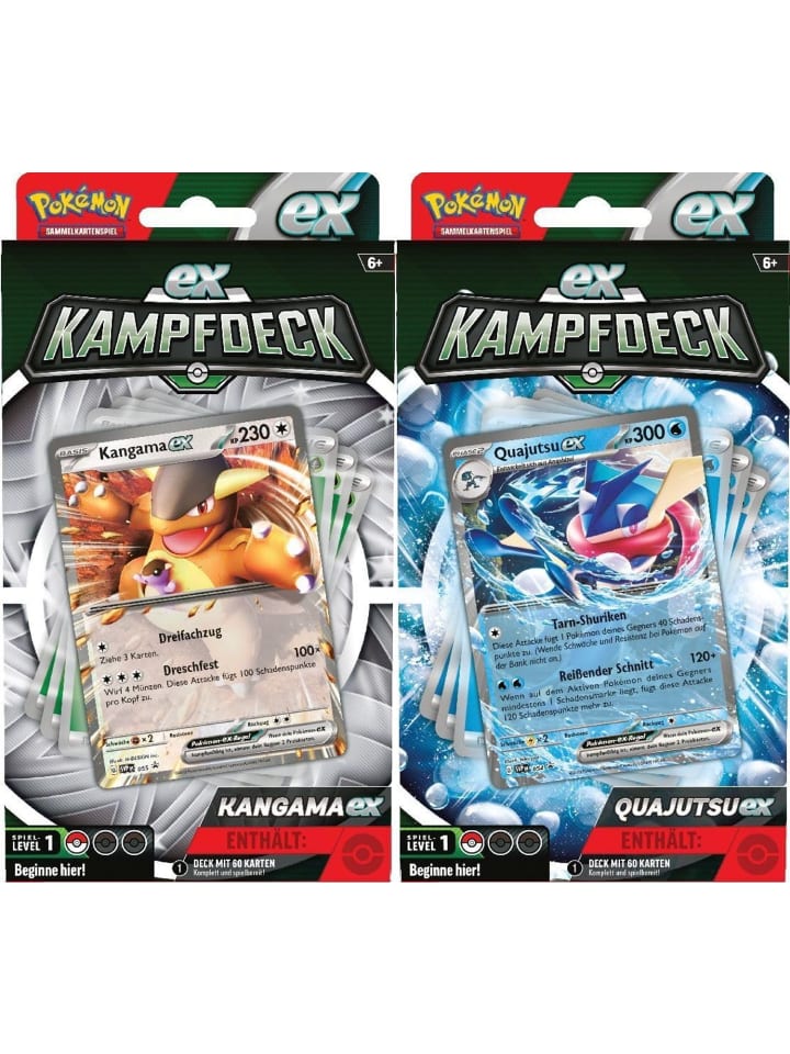 Pokémon Pokémon EX-Kampfdeck Quajutsu oder Kangama in Mehrfarbig ab 6 Jahre günstig kaufen onesize