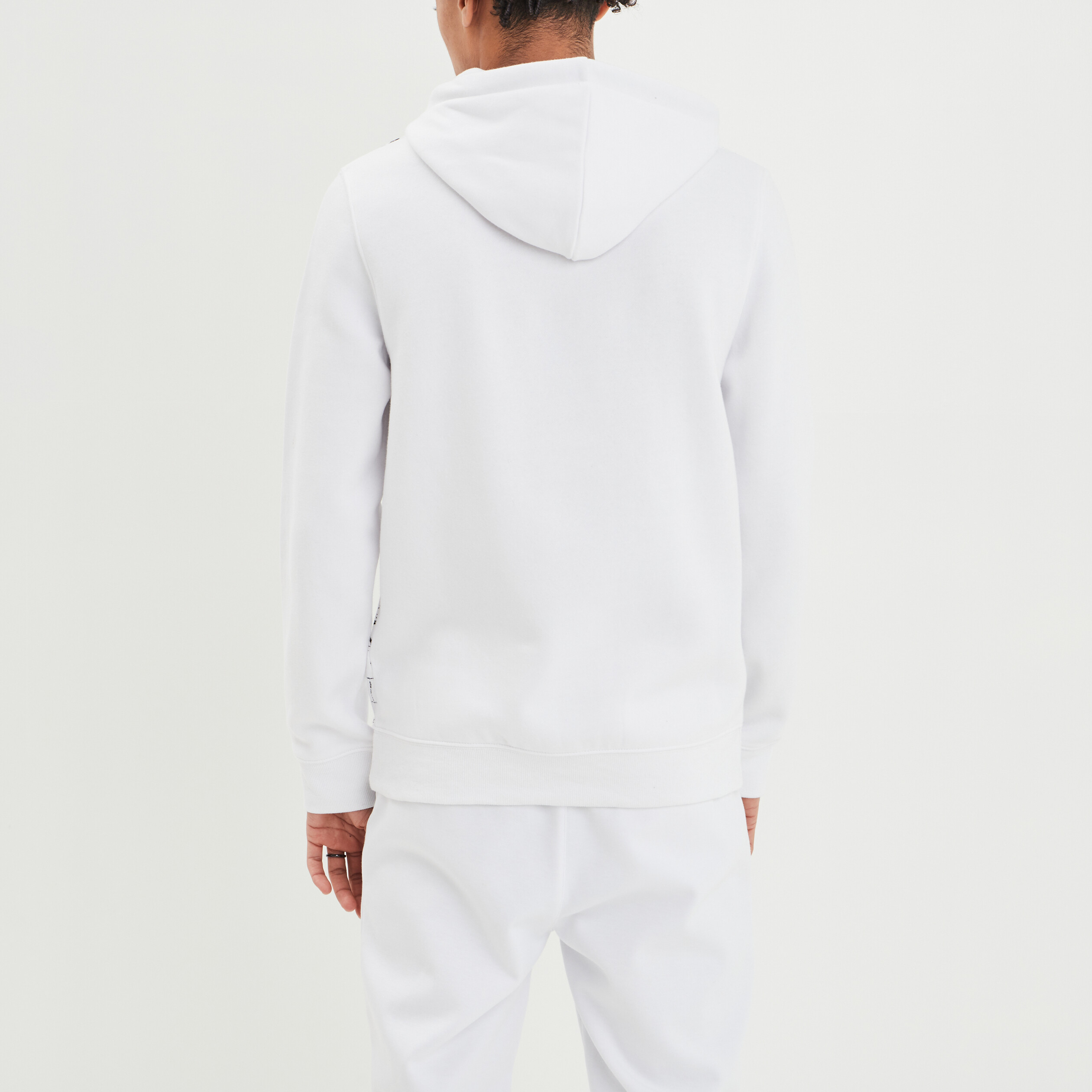 Sweat à capuche hoodie Liberto blanc homme | La Halle