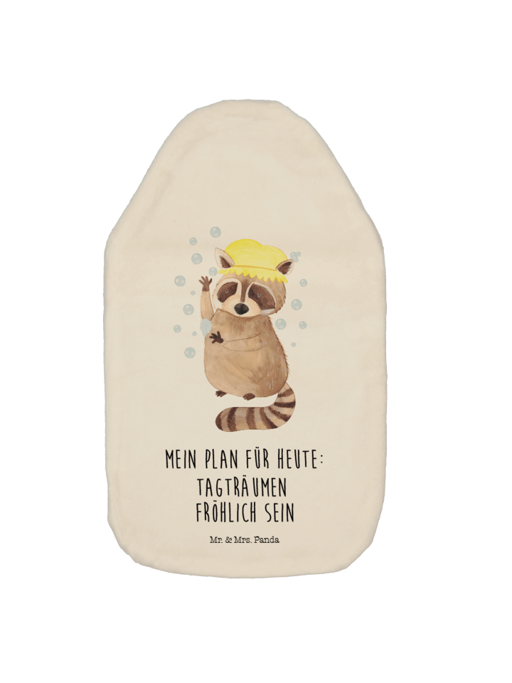 Mr. & Mrs. Panda Wärmflasche Waschbär mit Spruch in Weiß günstig kaufen onesize