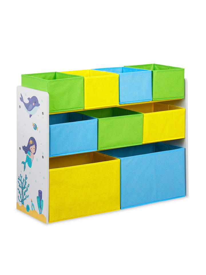relaxdays Kinderregal Meerjungfrau in Bunt - (B)82,5 x (H)66 x (T)29,5 cm günstig kaufen onesize