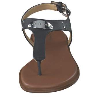 Michael Kors MK Plate Thong Sandale in schwarz