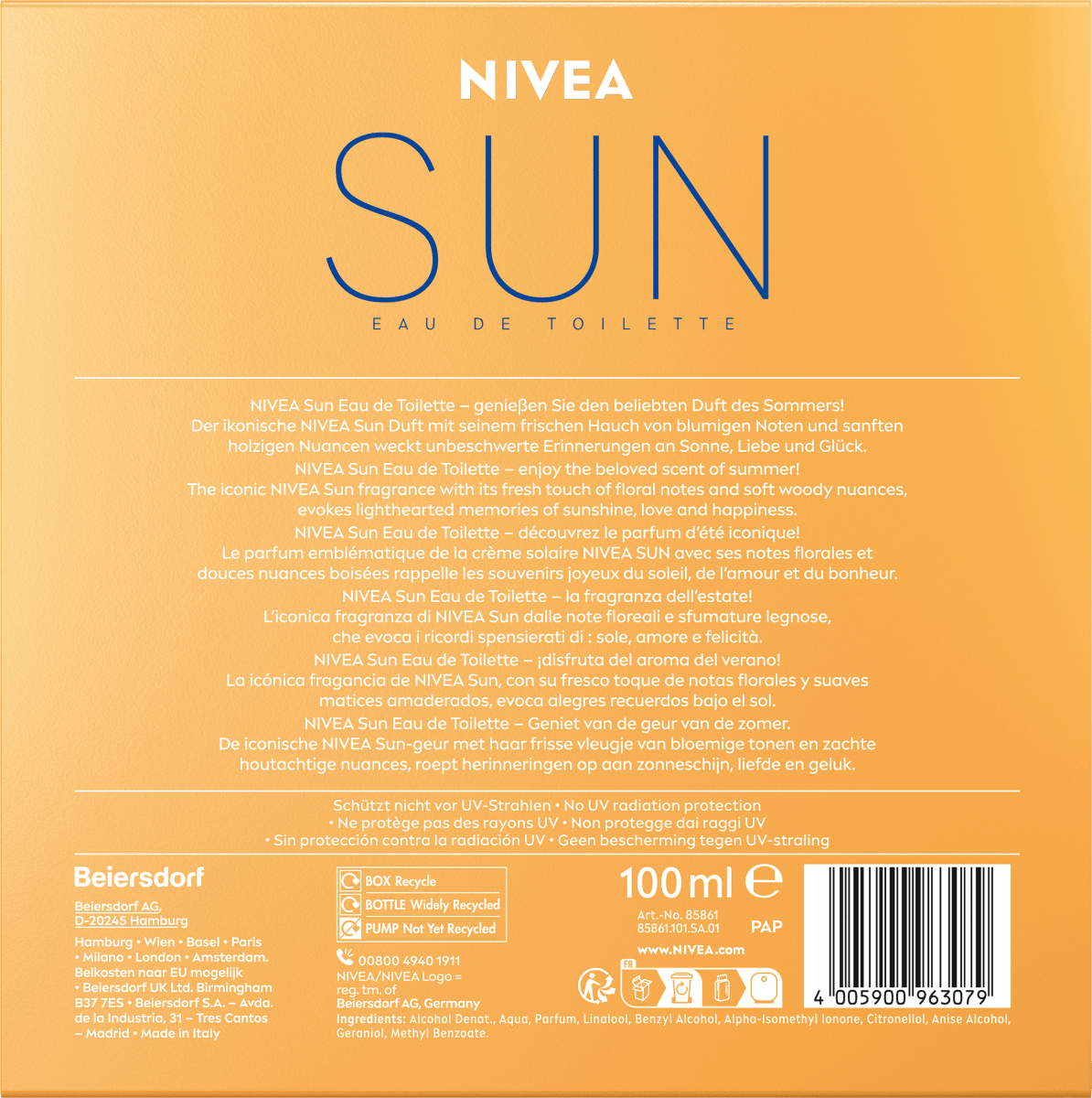 Sun Eau de Toilette, 100 ml