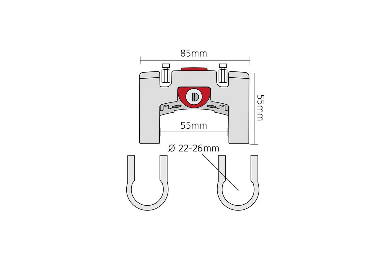 KLICKfix by Rixen&Kaul Klickfix Lenkeradapter mit Schloss