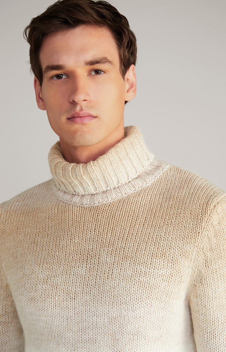 Rollkragenpullover Bores in Beige meliert
