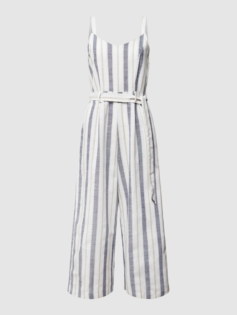Jumpsuit mit Streifenmuster in marineblau