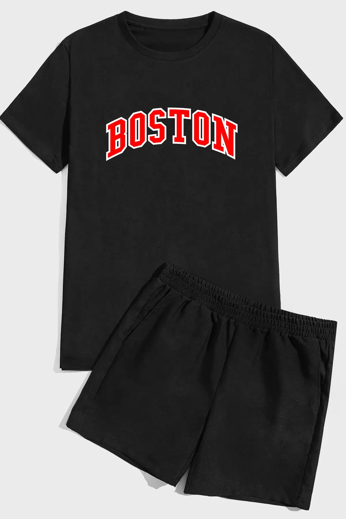 uyguntarz  Shorts-Set mit BOSTON-Print