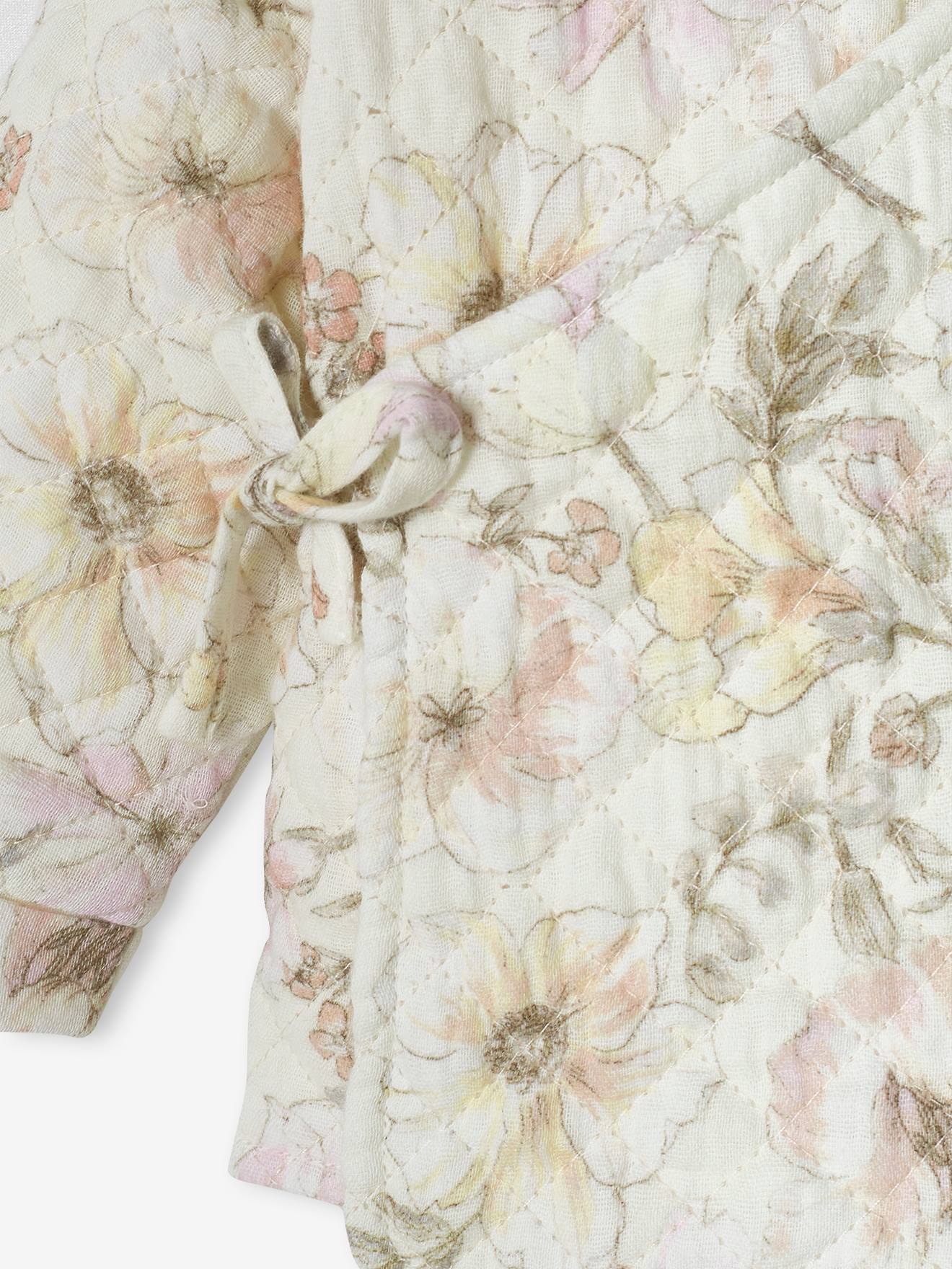 Cardigan croisé forme brassière bébé matelassé coquille d'oeuf