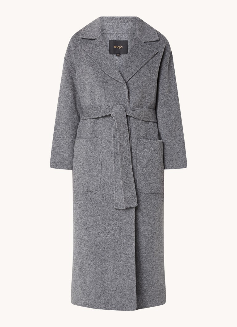 Cappotto Maje in misto lana con tasche cucite