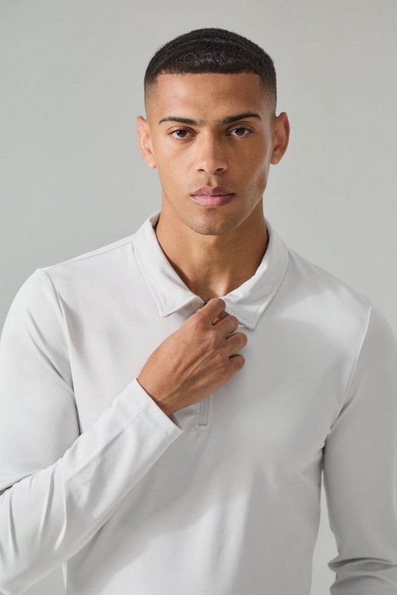 Langärmliges Man Active Golf Poloshirt