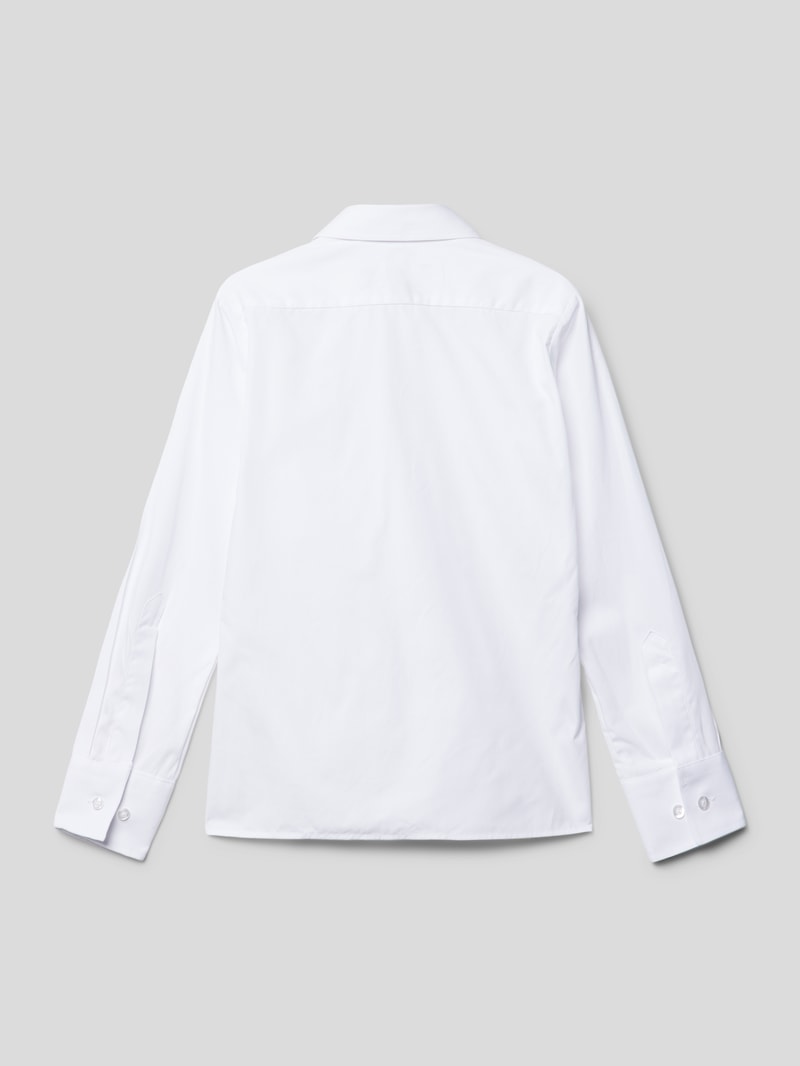 Slim Fit Hemd mit Kentkragen in weiß