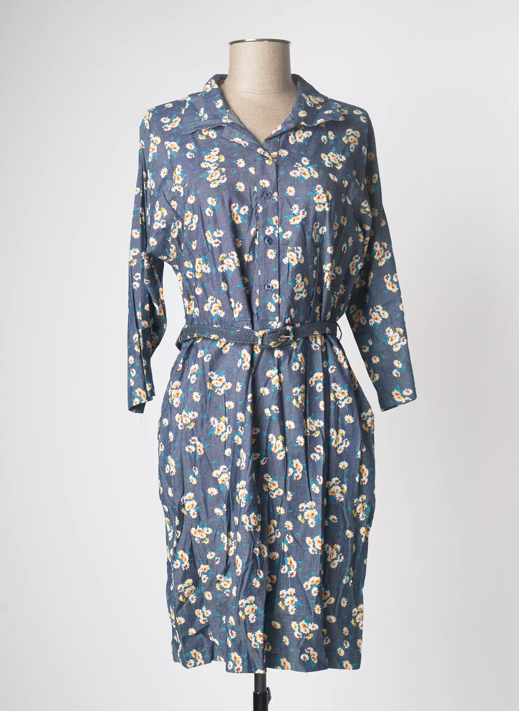 Hippocampe Robes Mi Longues Femme couleur bleu
