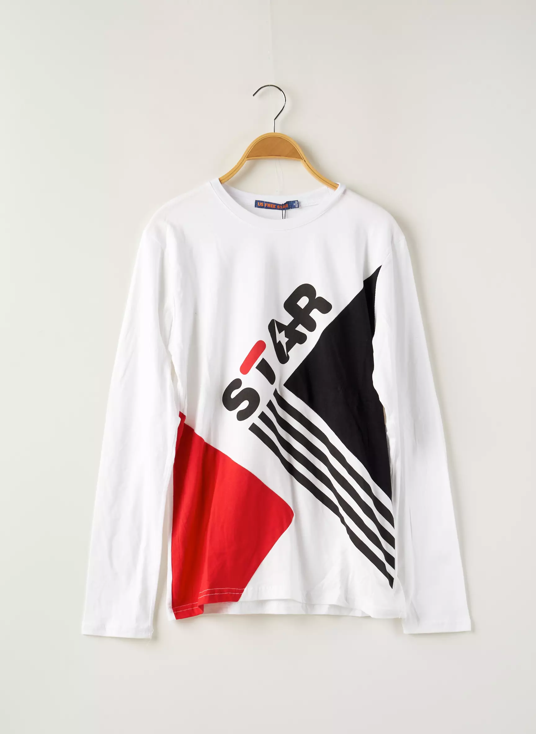 Us Free Star Tshirts Garcon couleur blanc