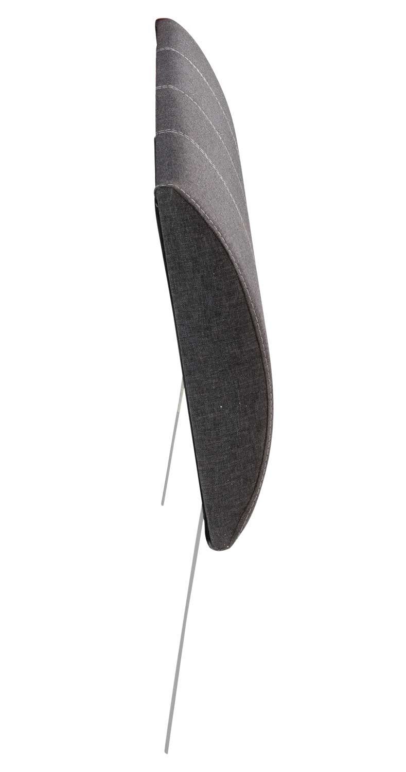Home4You Kopfteil Bettkopfteil für Bettgestell, Anthrazit, B 140 cm, Webstoff, mit weißen Ziernähten