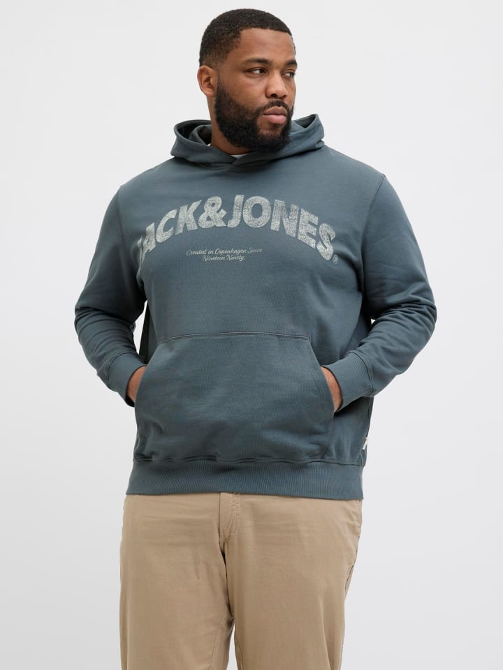 JACK & JONES PLUS Kapuzenpullover in Stormy Weather günstig kaufen