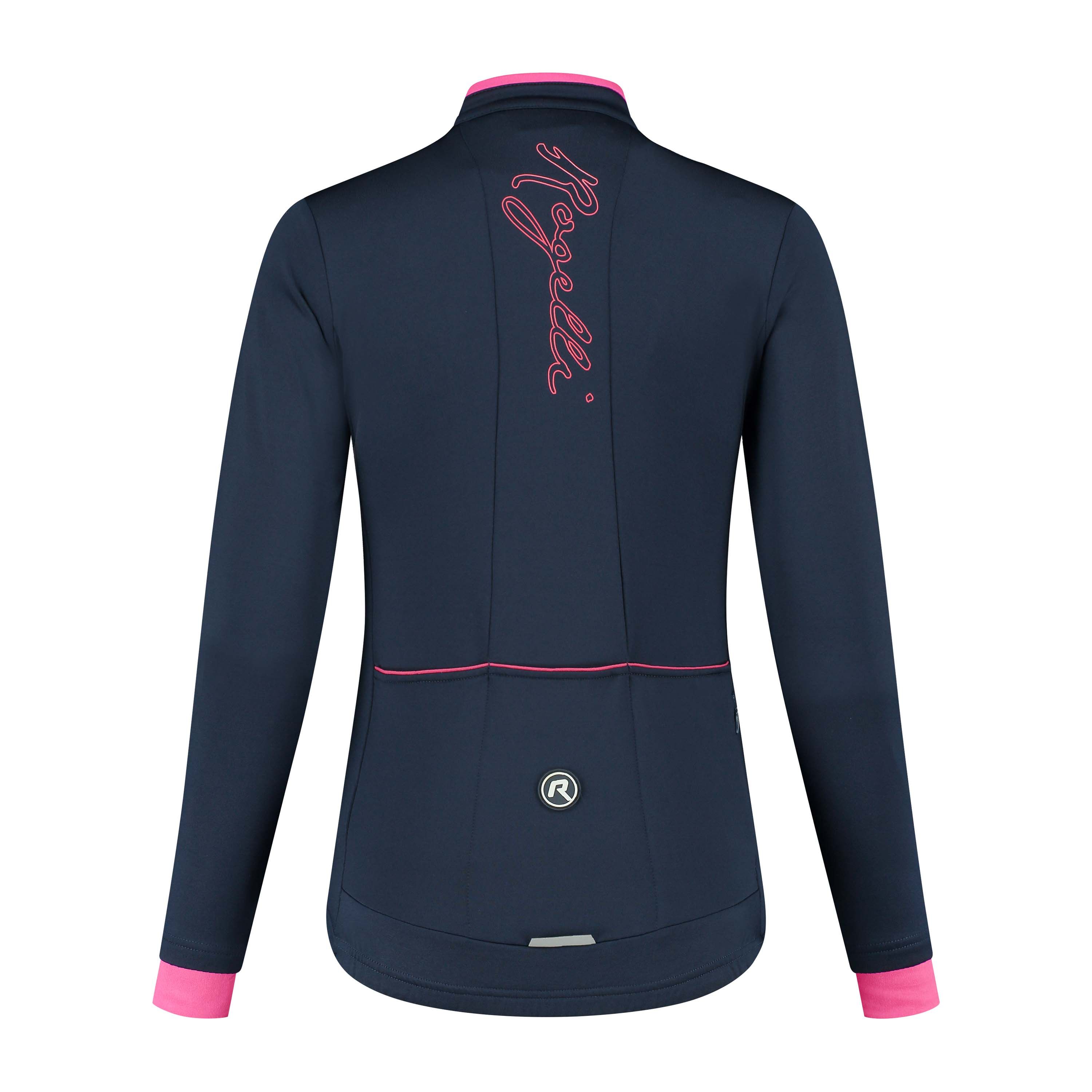 Rogelli Essential Blue Pink Damen Langarm-Radtrikot