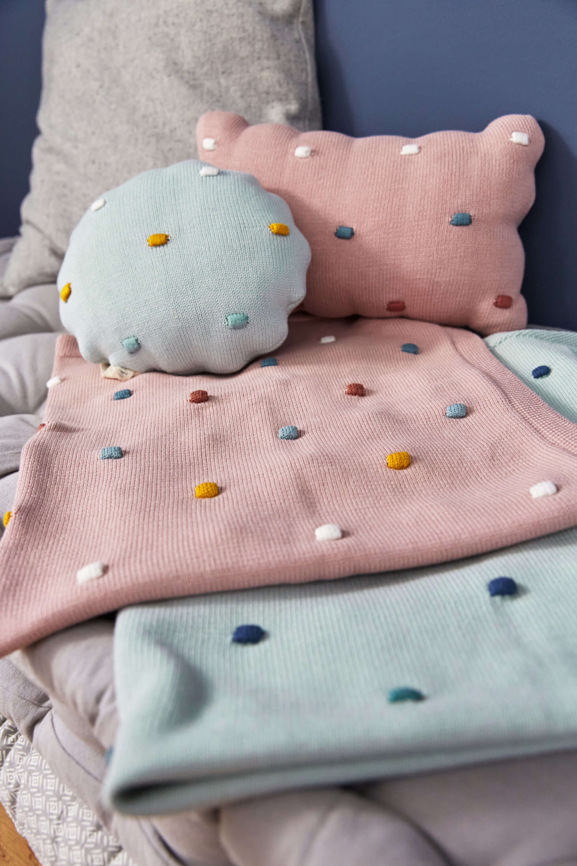 Babydecke - Bio Baumwolle, Dots, Light Mint