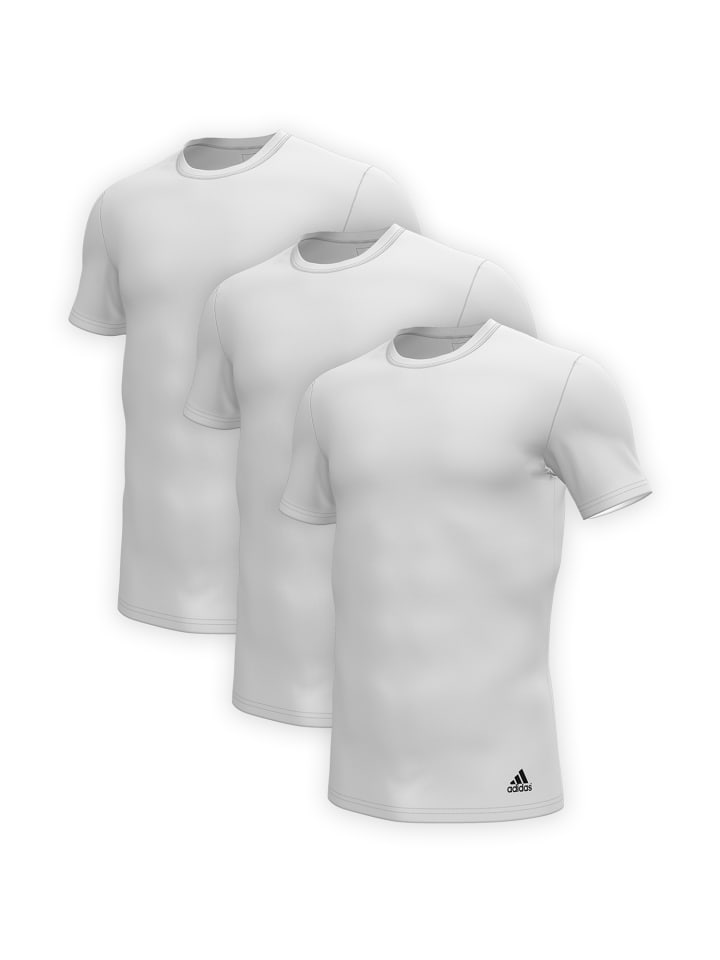adidas T-Shirt CREW NECK in Weiß günstig kaufen