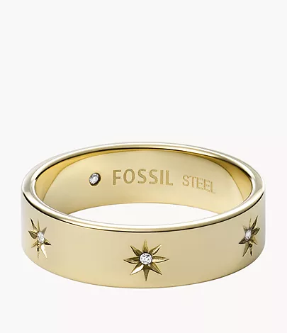Fossil Ring Sadie Shine Bright Edelstahl goldfarben