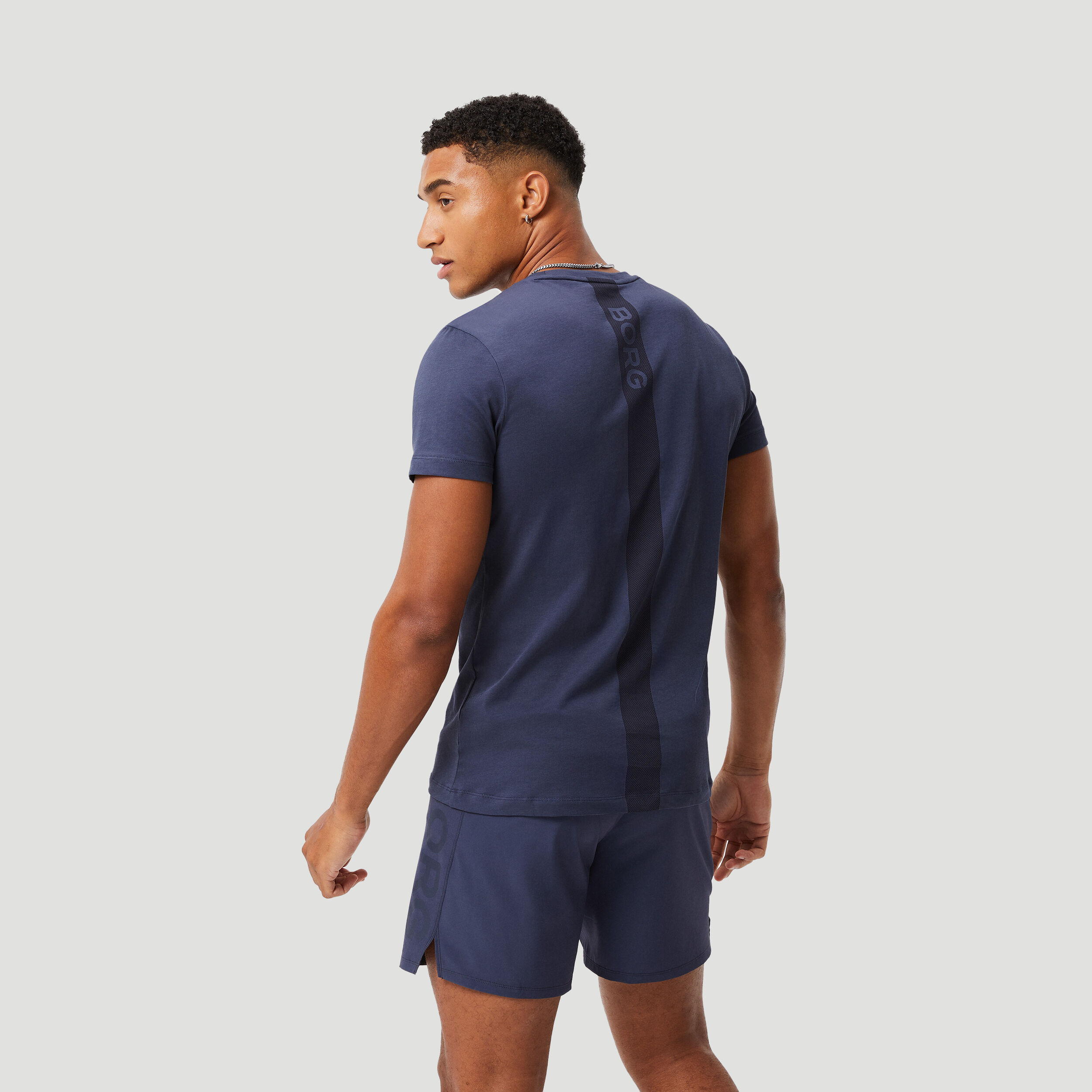 Stripe T-Shirt Herren - Blaugrau
